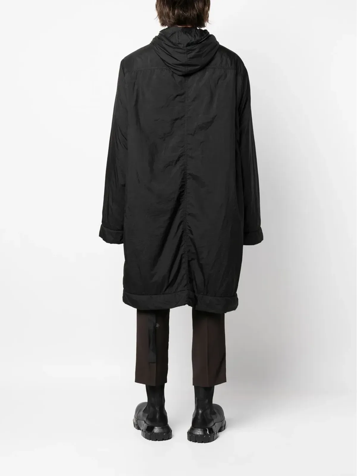 Rick Owens DRKSHDW フード付きキルティングコート - 画像4