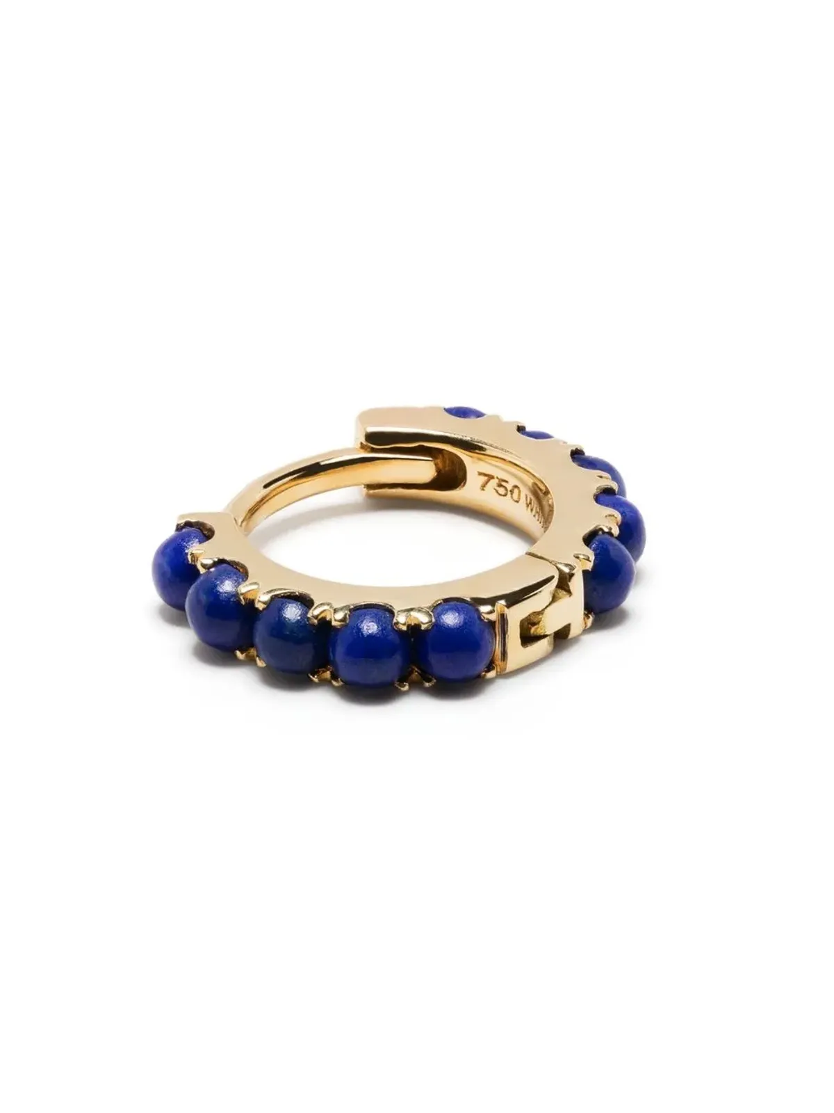 We by WHITEbIRD 18K イエローゴールド ラピスラズリ フープピアス - 画像3