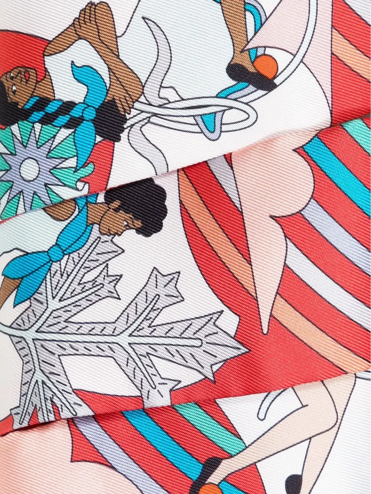Hermès Pre-Owned Carres Volants Twilly silk scarf - Red - 画像2