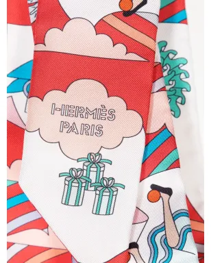 Hermès Pre-Owned Carres Volants Twilly silk scarf - Red - サムネイル3