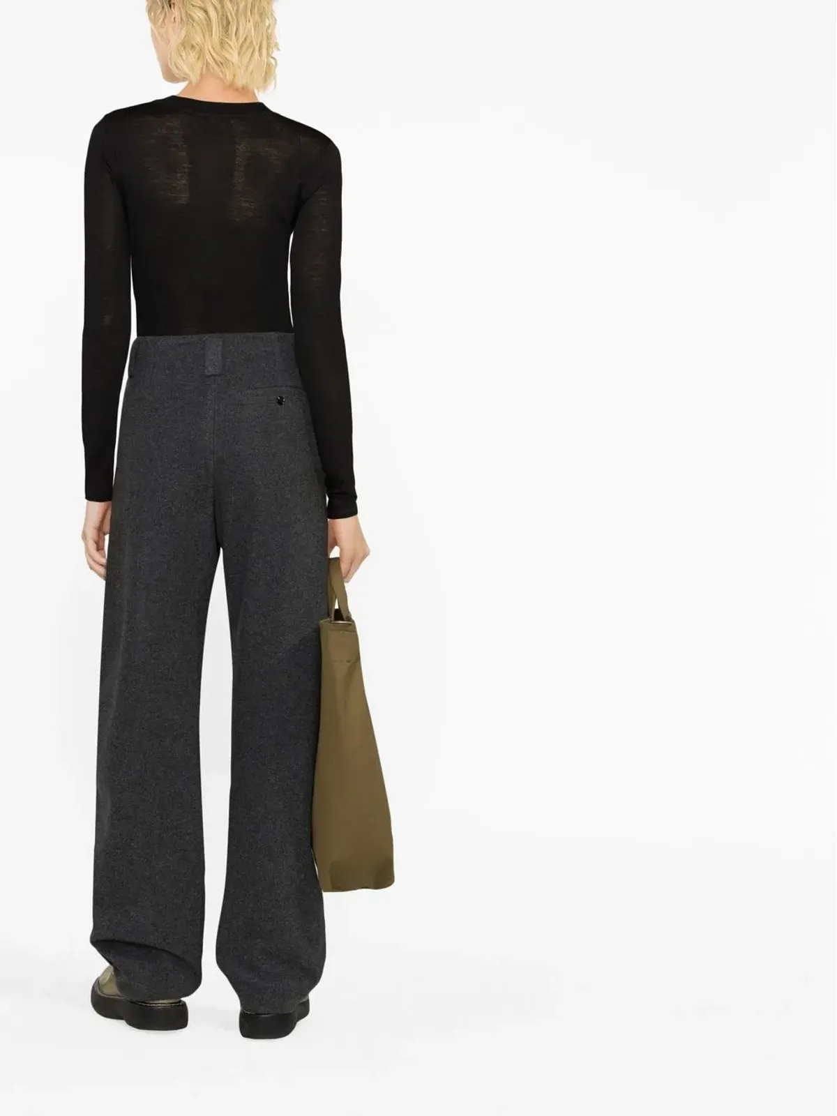 Jil Sander ロゴプリント長袖Tシャツ - 画像3