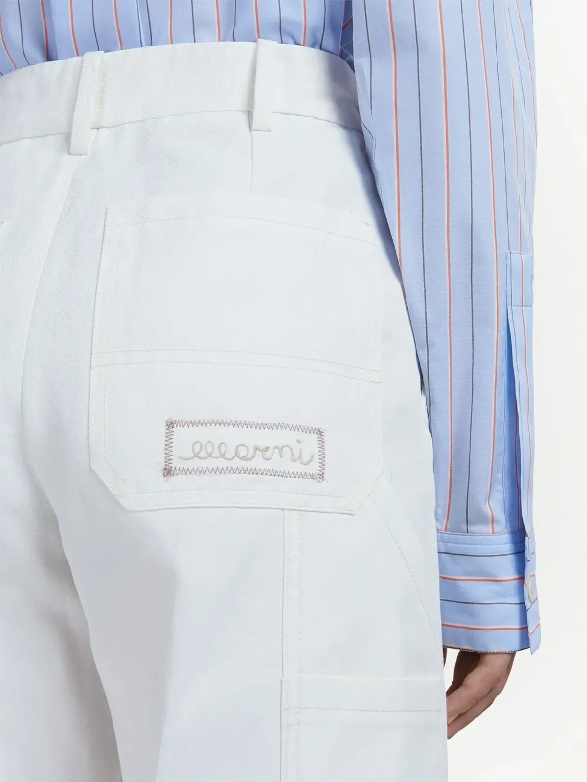 Marni 刺繍ロゴ入りストレートパンツ - 画像5