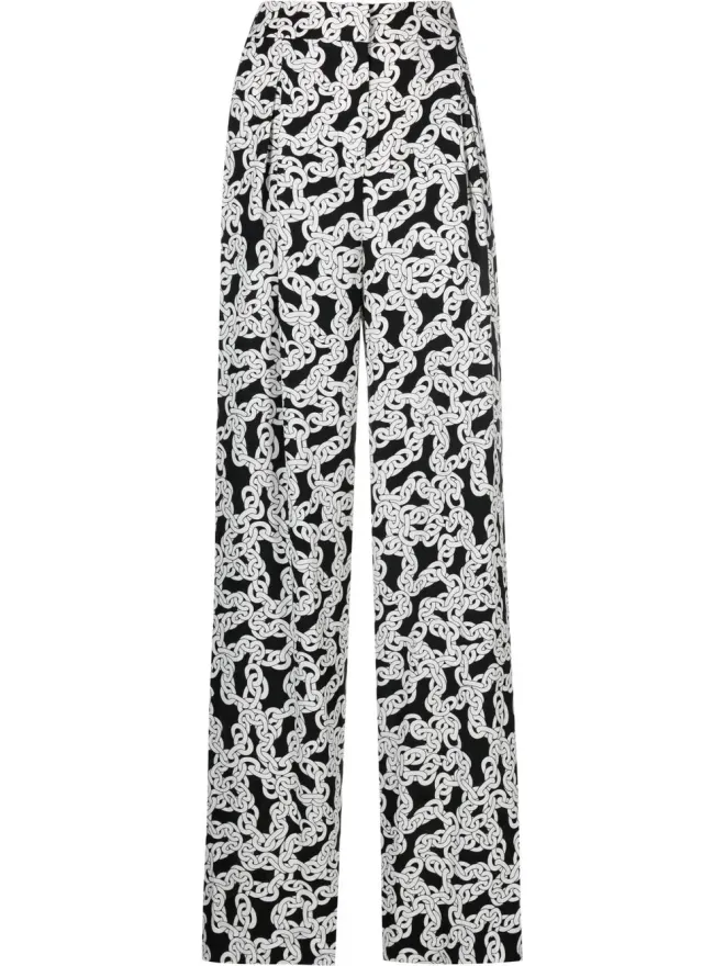DVF Diane von Furstenberg DVF Diane von Furstenberg Brooklynストレートパンツ ブラックの商品画像