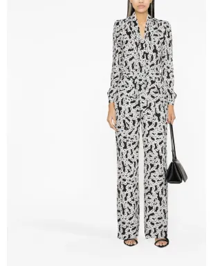 DVF Diane von Furstenberg Brooklynストレートパンツ ブラック - サムネイル2