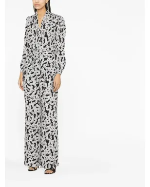 DVF Diane von Furstenberg Brooklynストレートパンツ ブラック - サムネイル3