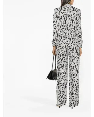 DVF Diane von Furstenberg Brooklynストレートパンツ ブラック - サムネイル4