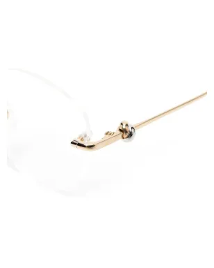 Cartier Eyewear 丸型リムレス眼鏡（ゴールド） - サムネイル3