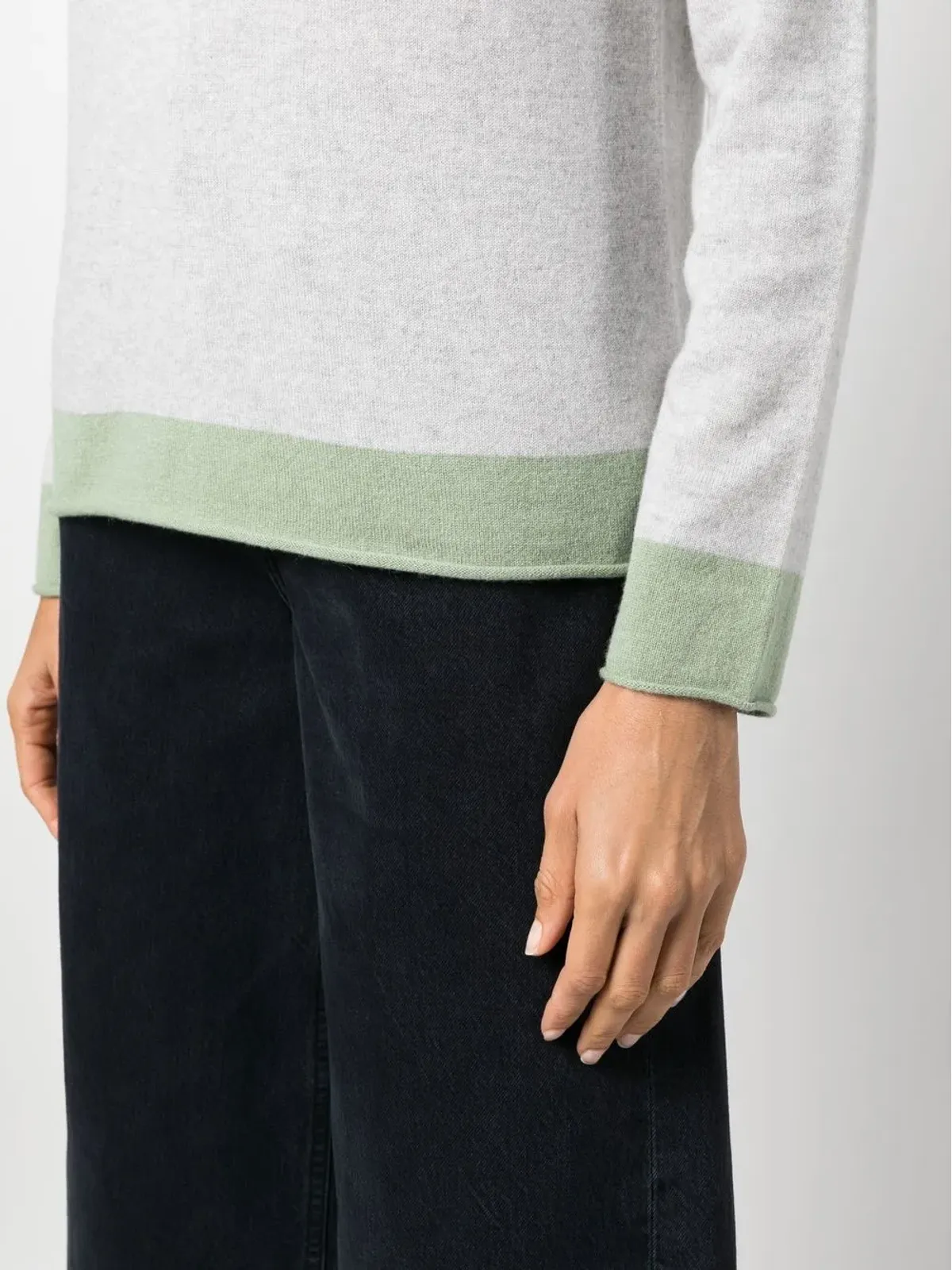 Le Tricot Perugia フルネック長袖セーター - 画像5