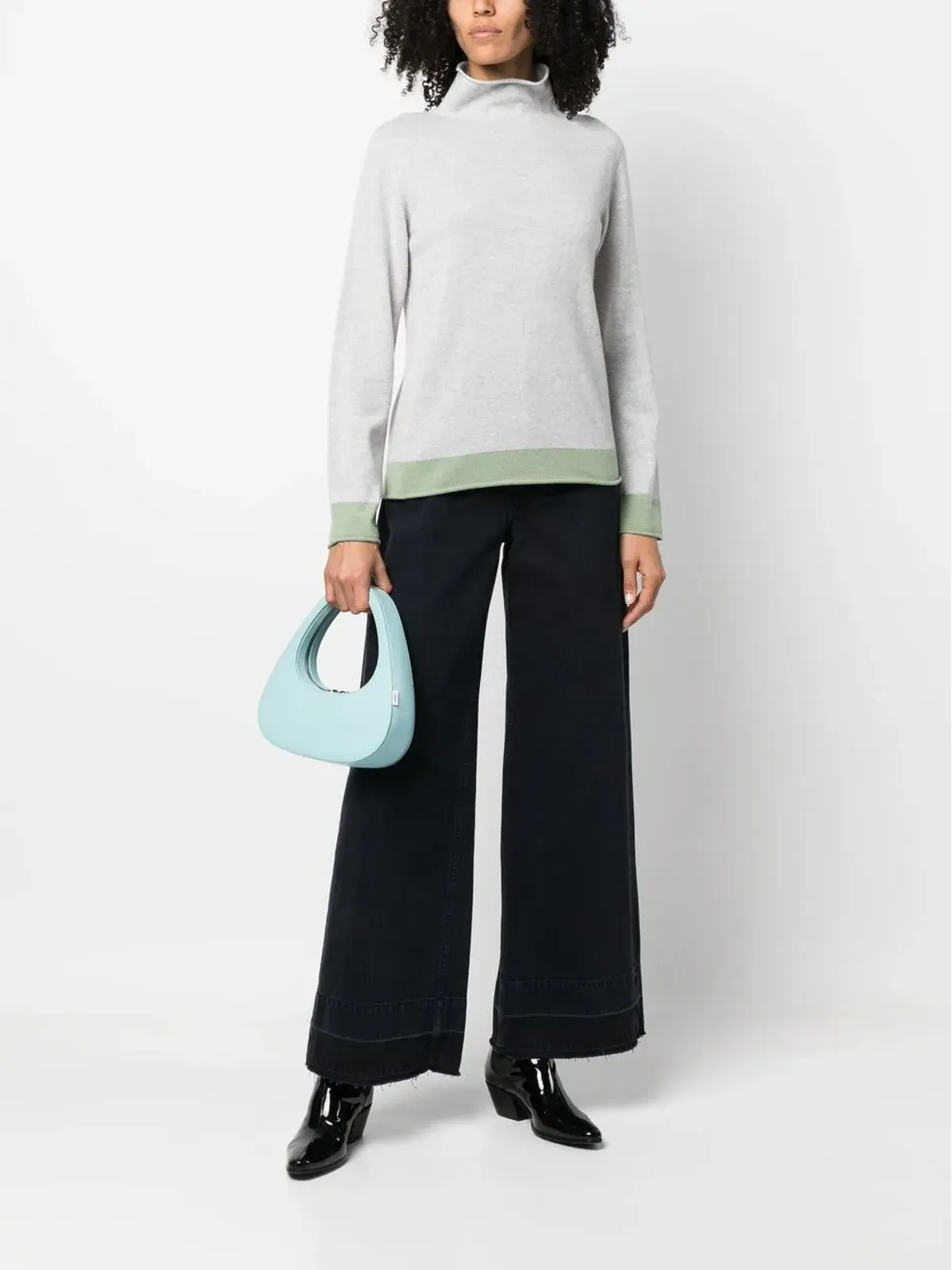 Le Tricot Perugia フルネック長袖セーター - 画像2