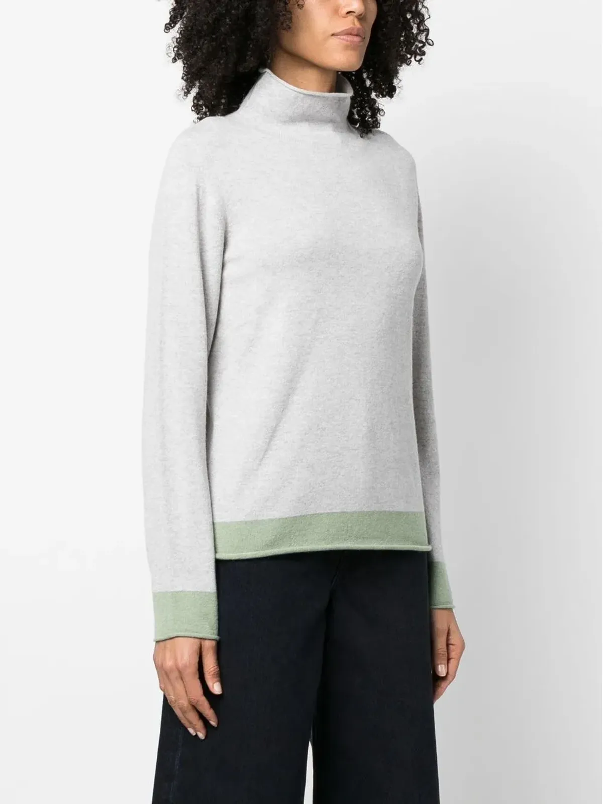 Le Tricot Perugia フルネック長袖セーター - 画像3