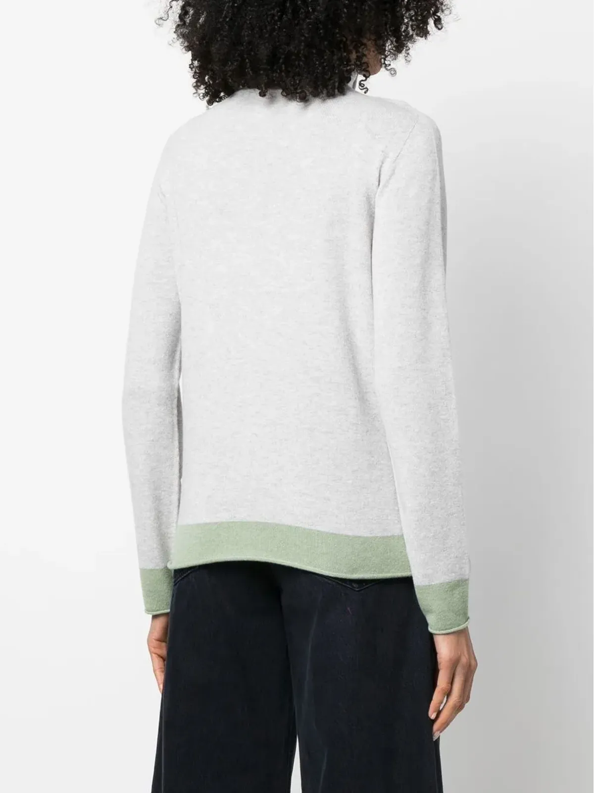 Le Tricot Perugia フルネック長袖セーター - 画像4