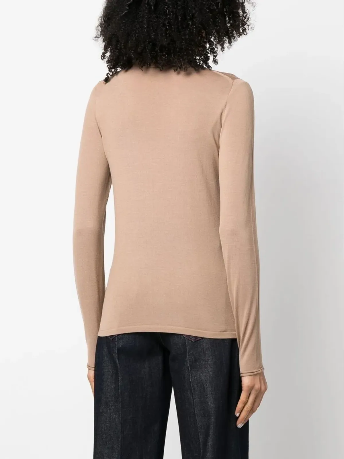 Le Tricot Perugia ロングスリーブ ロールネック ジャンパー - 画像4