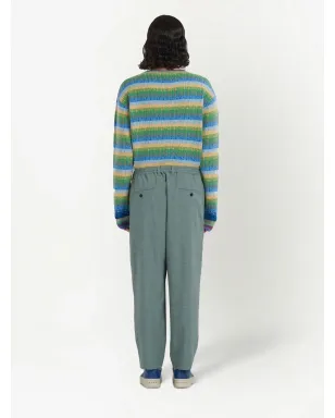 Marni グリッド柄 ミッドライズパンツ - グリーン - サムネイル4