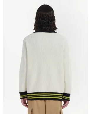 Marni ロゴパッチ付きニットカーディガン - サムネイル4