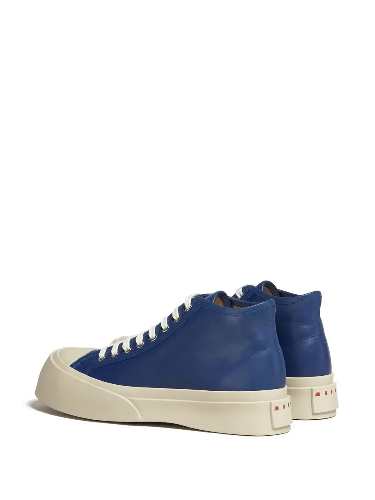 Marni レザー ミッドトップスニーカー - 画像3
