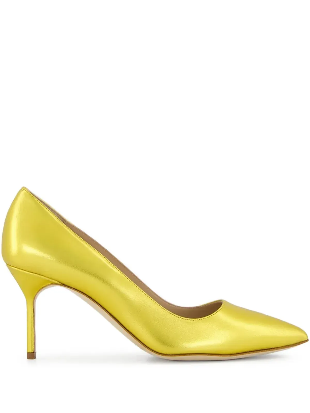 Manolo Blahnik レザー パンプス イエロー - 画像1