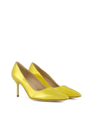 Manolo Blahnik レザー パンプス イエロー - サムネイル3