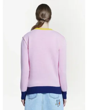 Marni 刺繍ロゴ入りコントラストトリム ニットセーター - サムネイル4