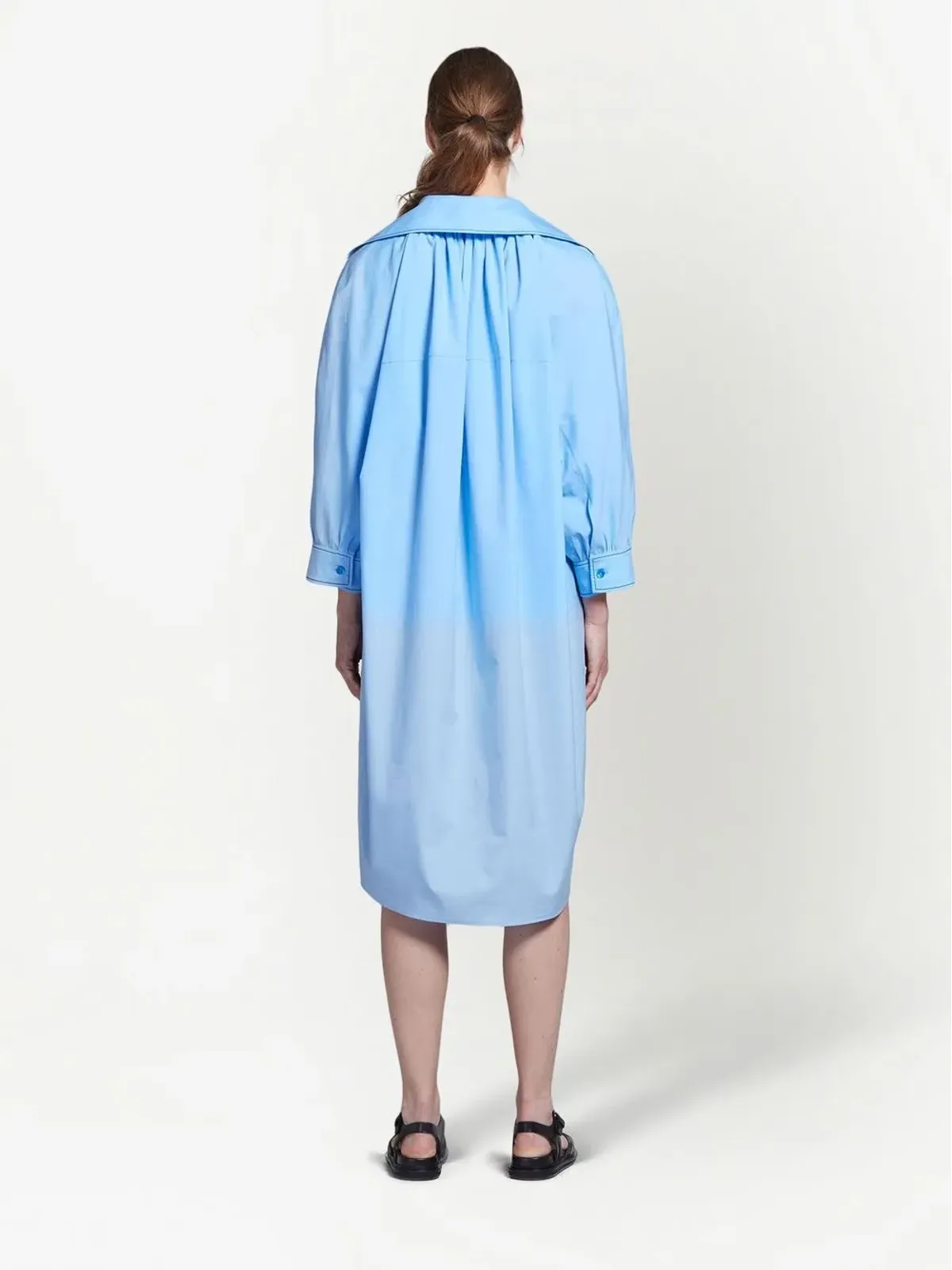 Marni ロゴ刺繍入りロングスリーブドレス - 画像4