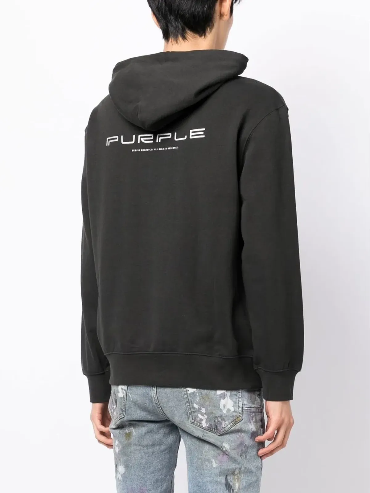 Purple Brand フレンチチェーンリンクプリント フーディ - 画像4