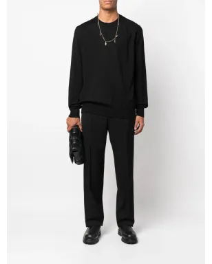 Jil Sander wool-knit crew-neck jumper - Black - サムネイル2