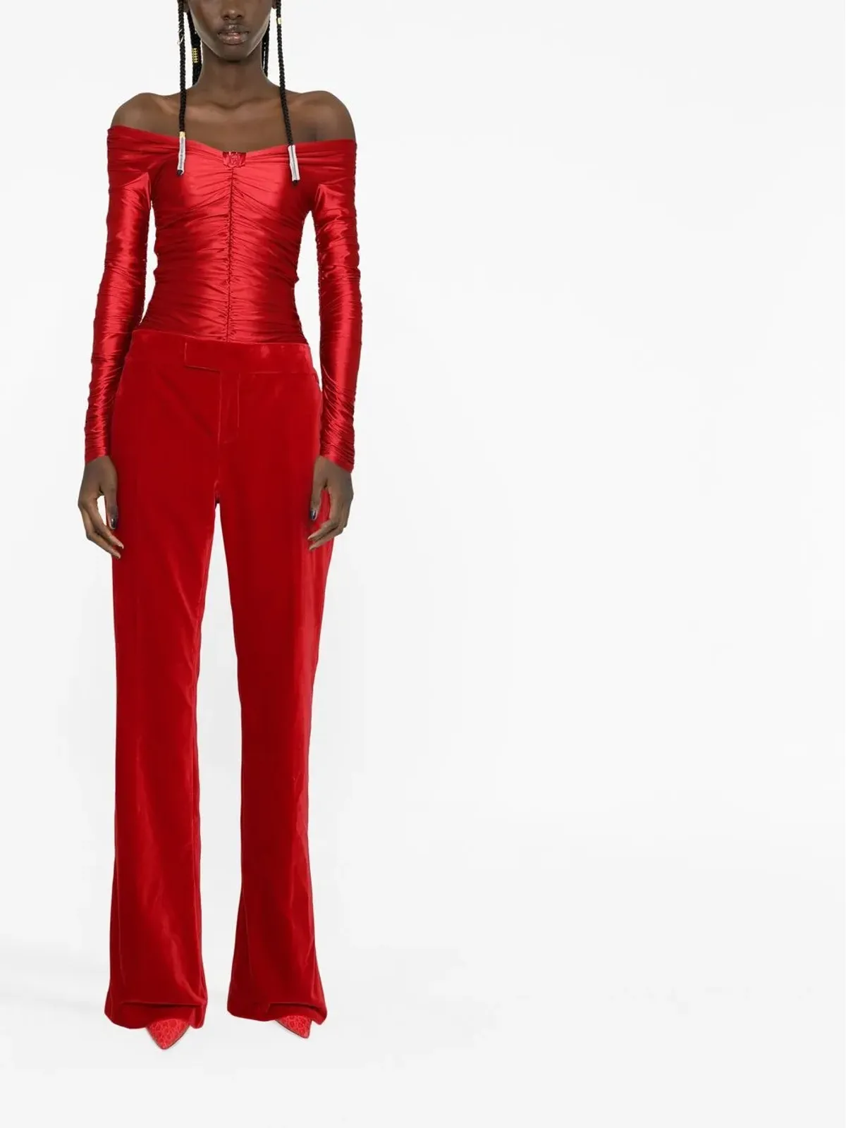 TOM FORD ベルベット ブーツカットパンツ - 画像2