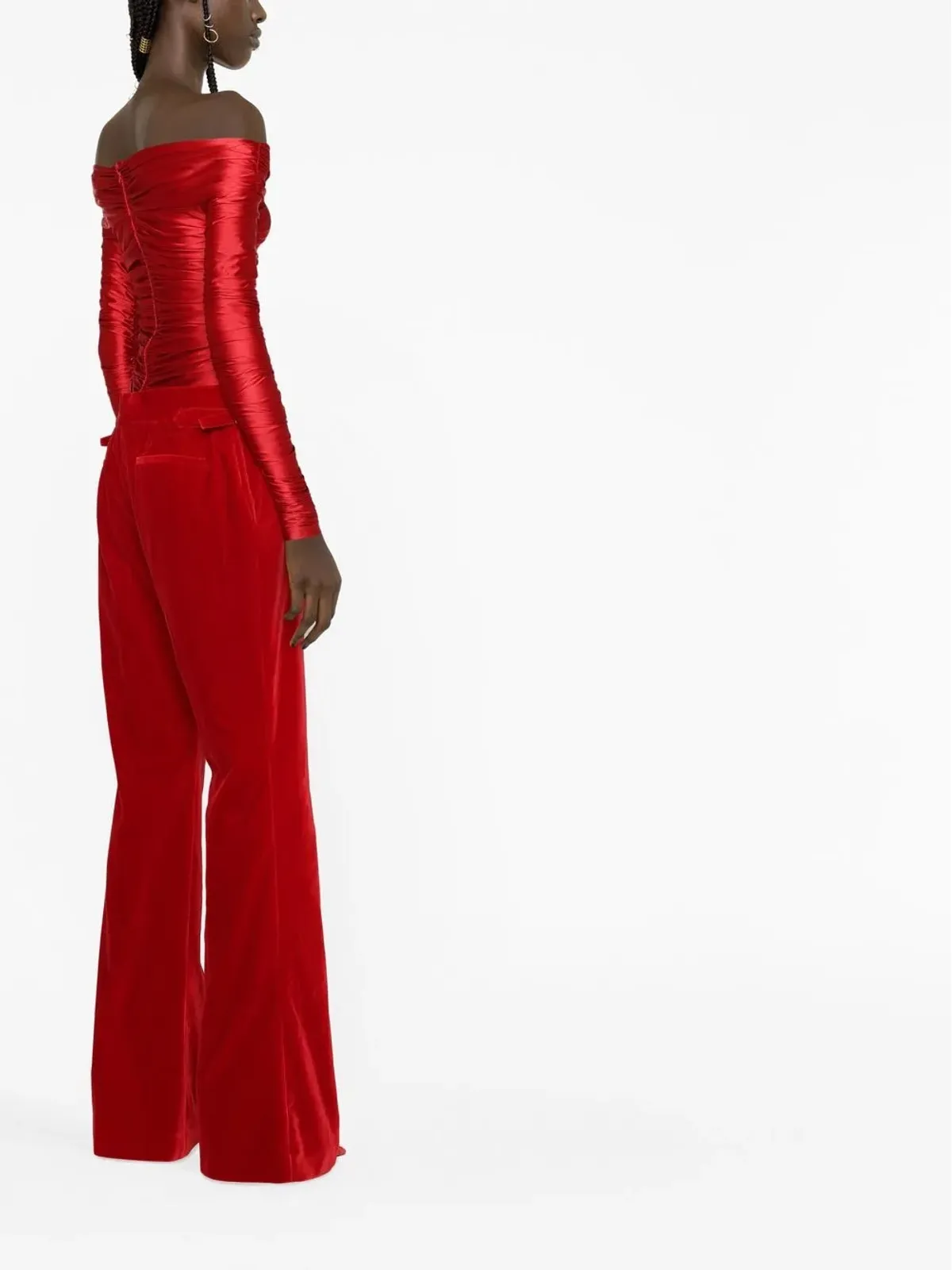 TOM FORD ベルベット ブーツカットパンツ - 画像4