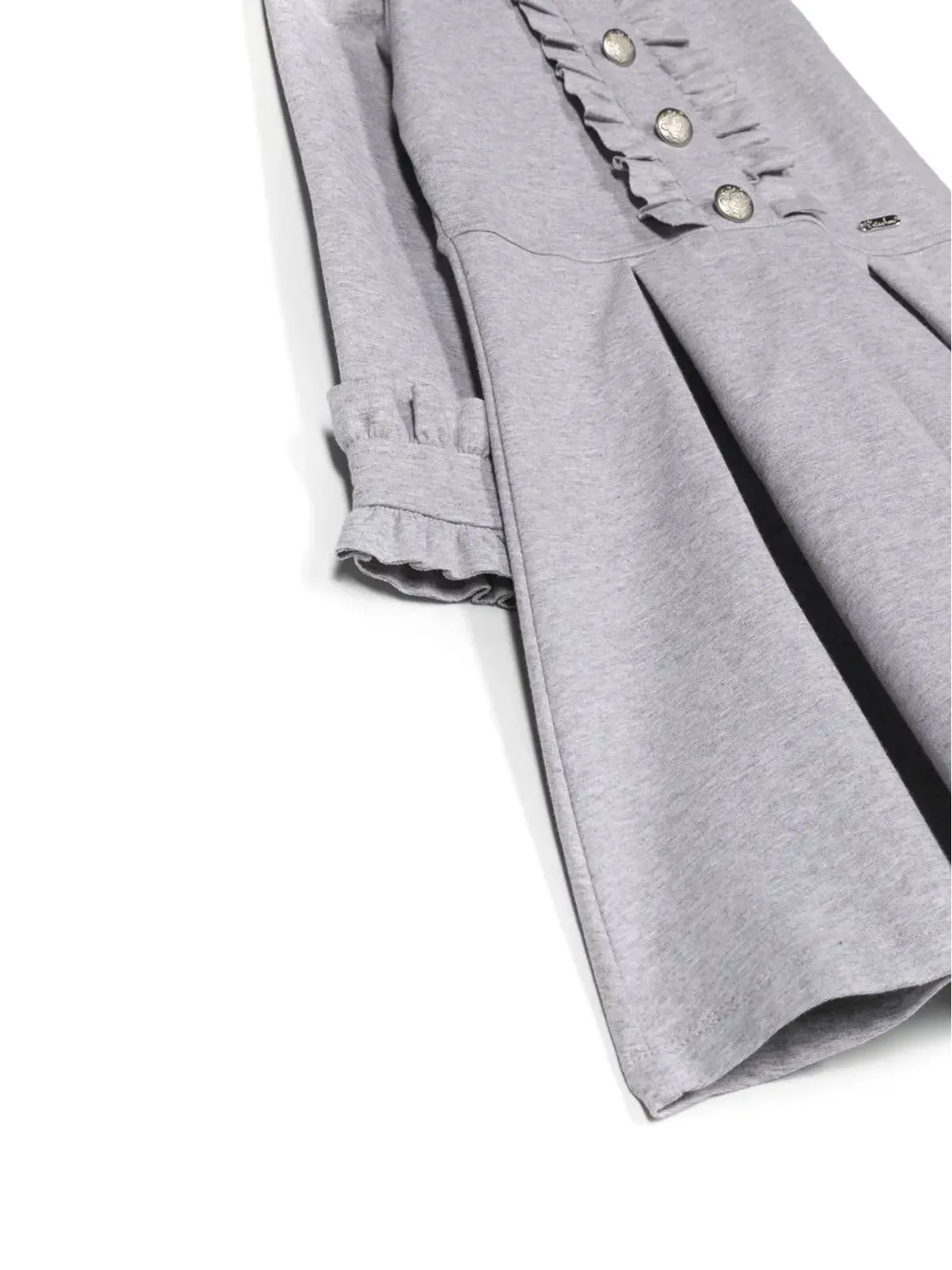 Patachou インターリロック長袖コットンワンピース - Grey - 画像3