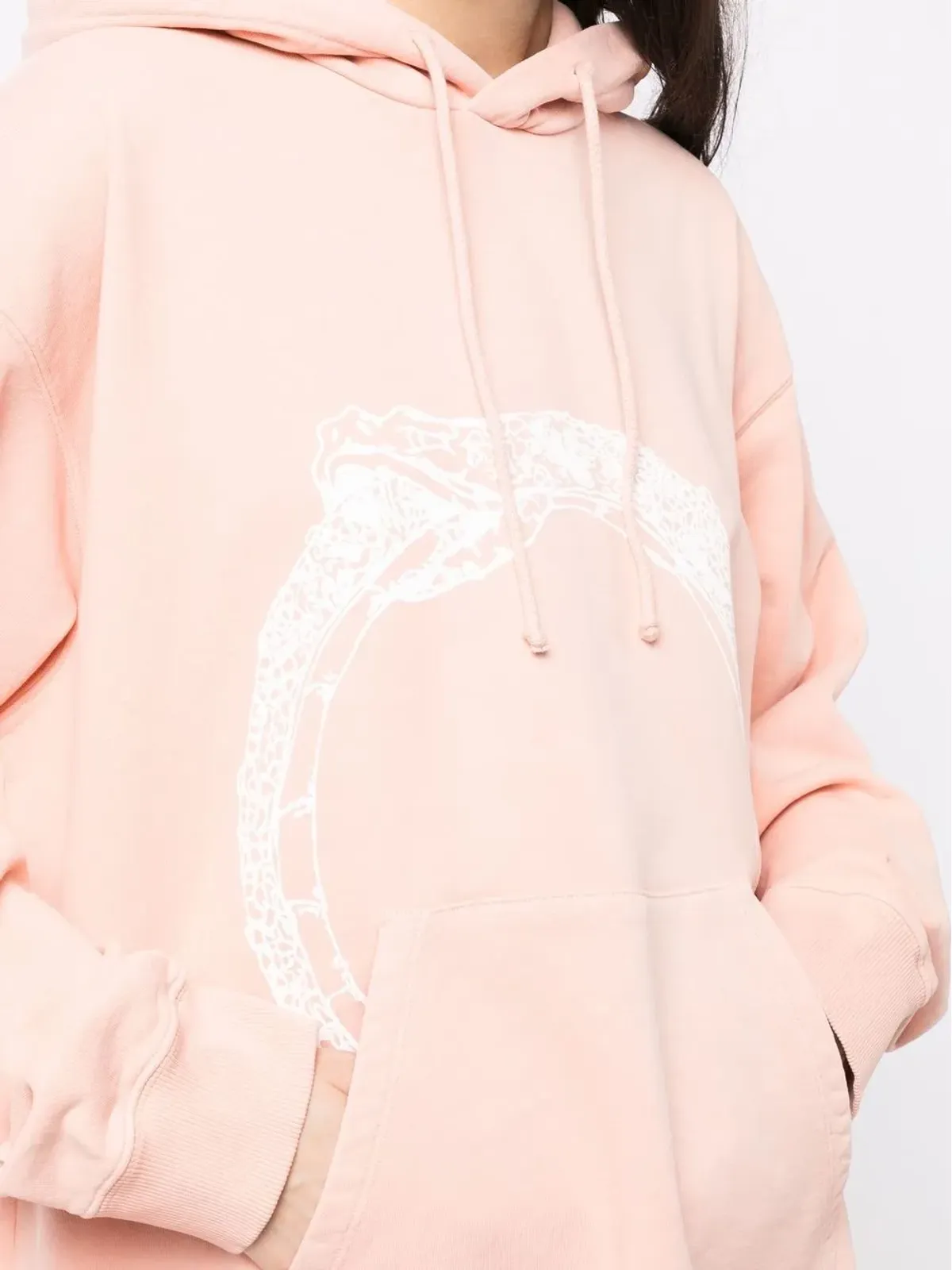 MM6 Maison Margiela 蛇柄フード付きドレス（ピンク） - 画像5