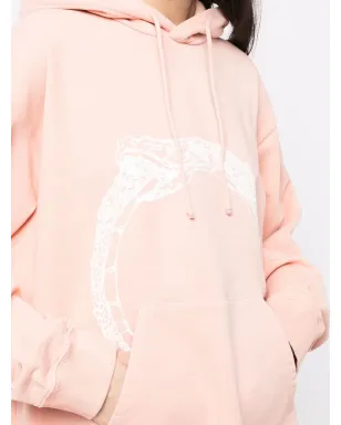 MM6 Maison Margiela 蛇柄フード付きドレス（ピンク） - サムネイル5