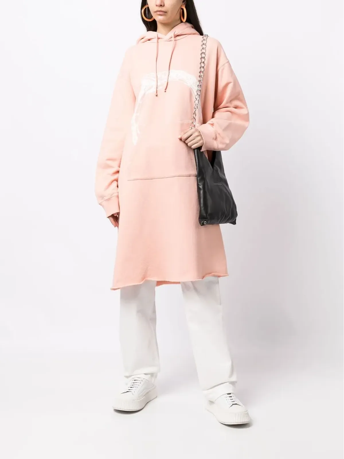 MM6 Maison Margiela 蛇柄フード付きドレス（ピンク） - 画像2