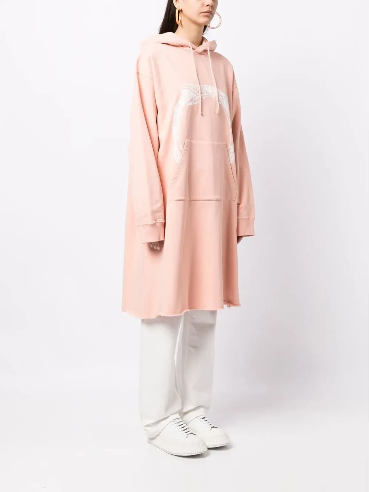 MM6 Maison Margiela 蛇柄フード付きドレス（ピンク） - 画像3