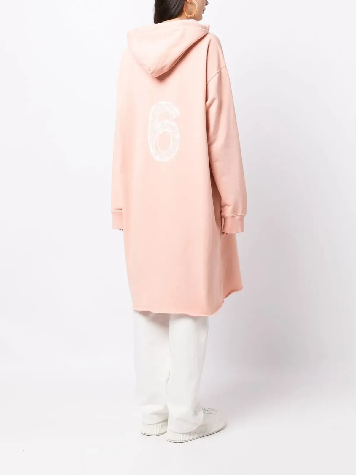 MM6 Maison Margiela 蛇柄フード付きドレス（ピンク） - 画像4