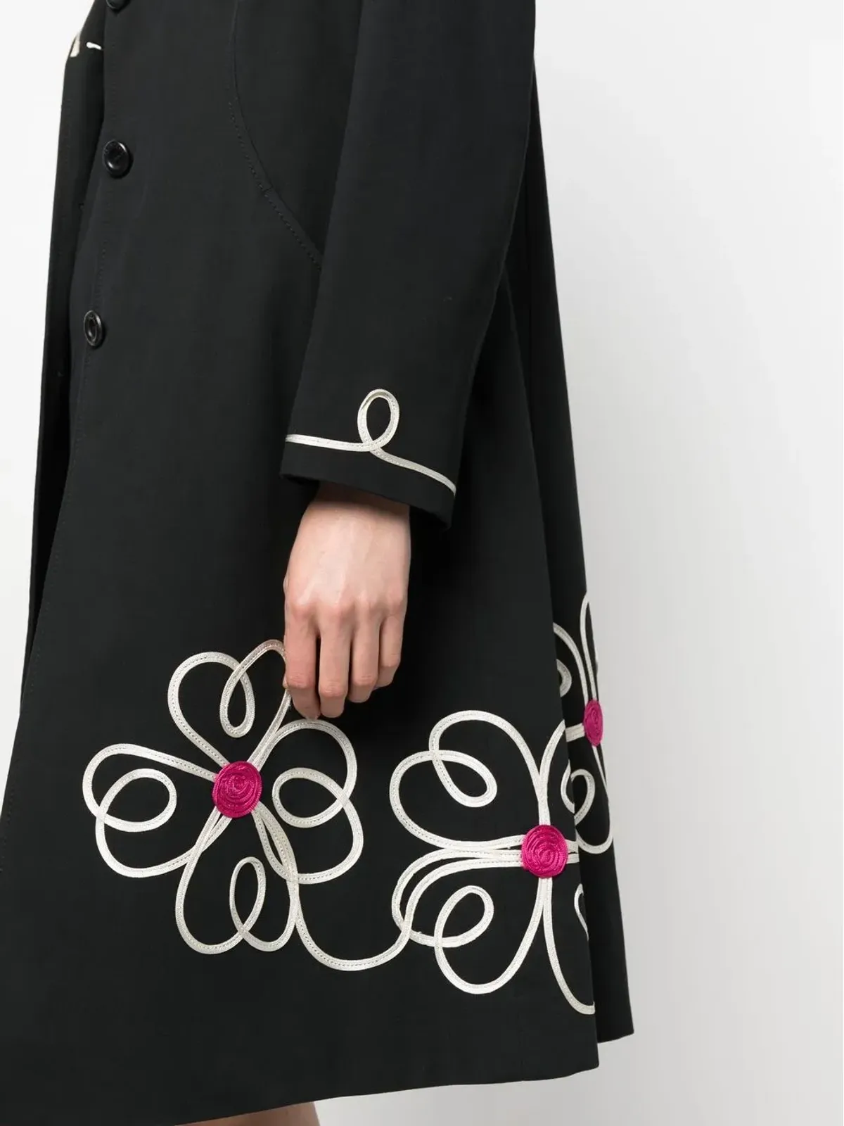Moschino Pre-Owned ビンテージ 2000年代 花柄モチーフ ドレスとコートのセット - ブラック - 画像5