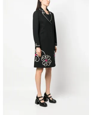 Moschino Pre-Owned ビンテージ 2000年代 花柄モチーフ ドレスとコートのセット - ブラック - サムネイル3