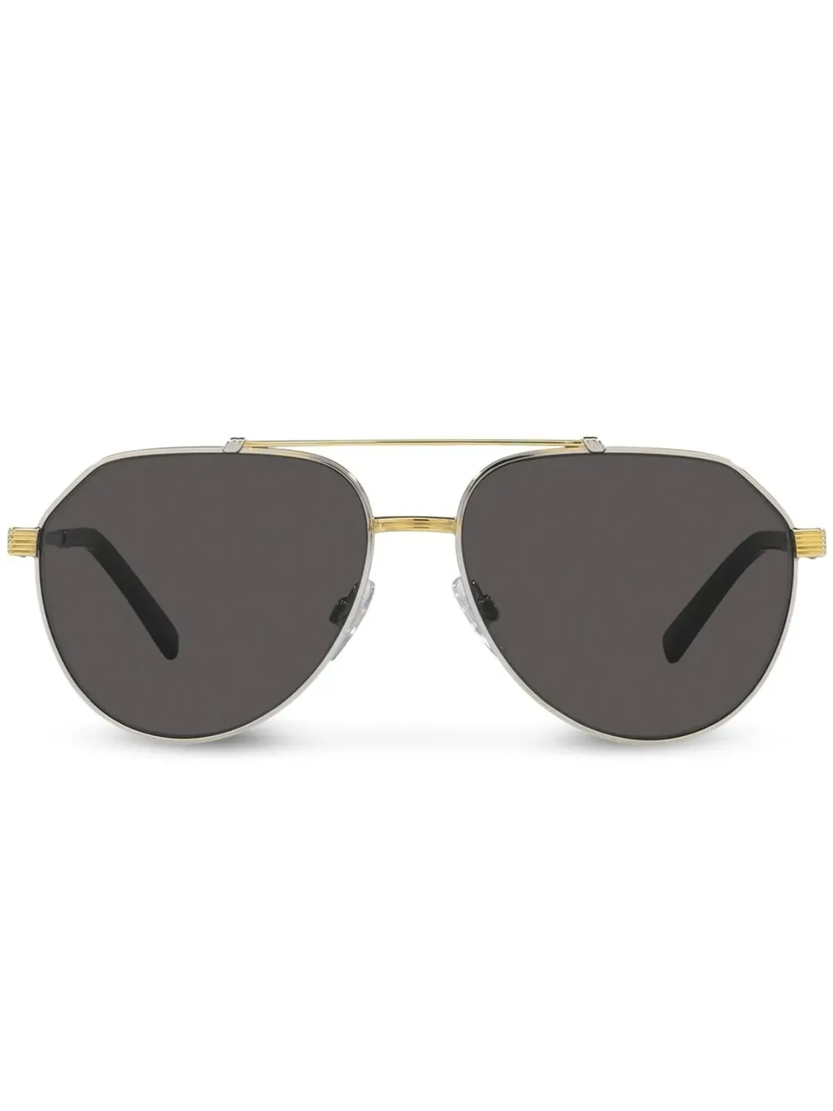 Dolce & Gabbana Eyewear パイロットフレーム ロゴ入りサングラス - ゴールド - 画像1
