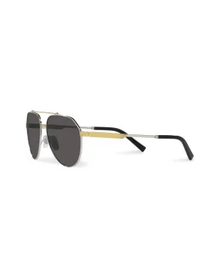 Dolce & Gabbana Eyewear パイロットフレーム ロゴ入りサングラス - ゴールド - サムネイル2