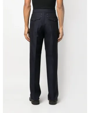 Maison Margiela 4ステッチ テーパードパンツ - ブルー - サムネイル4