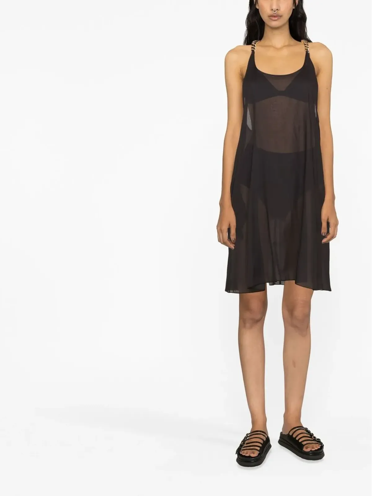 Stella McCartney スクープネック膝丈ドレス - 画像2