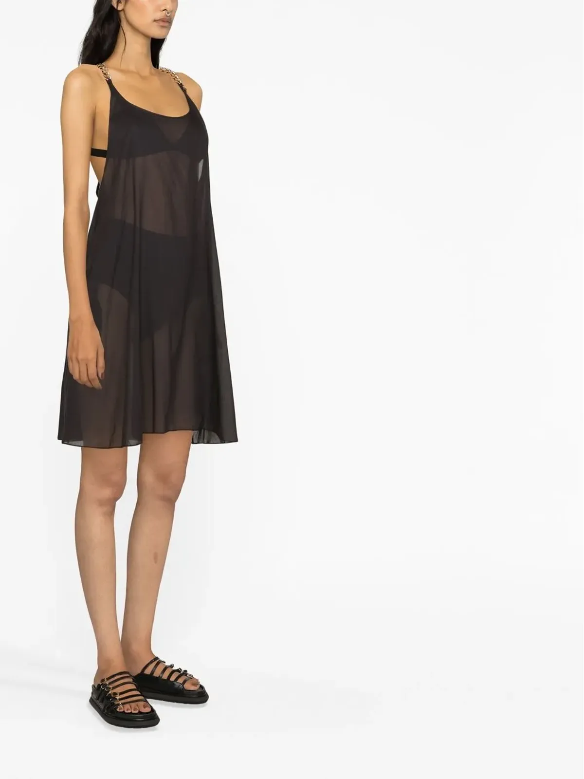 Stella McCartney スクープネック膝丈ドレス - 画像4