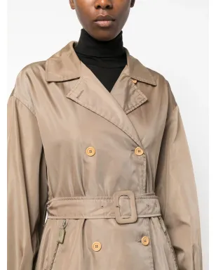 Prada Pre-Owned 2000s ダブルブレスト ベルト付き トレンチコート - ニュートラルカラー - サムネイル5