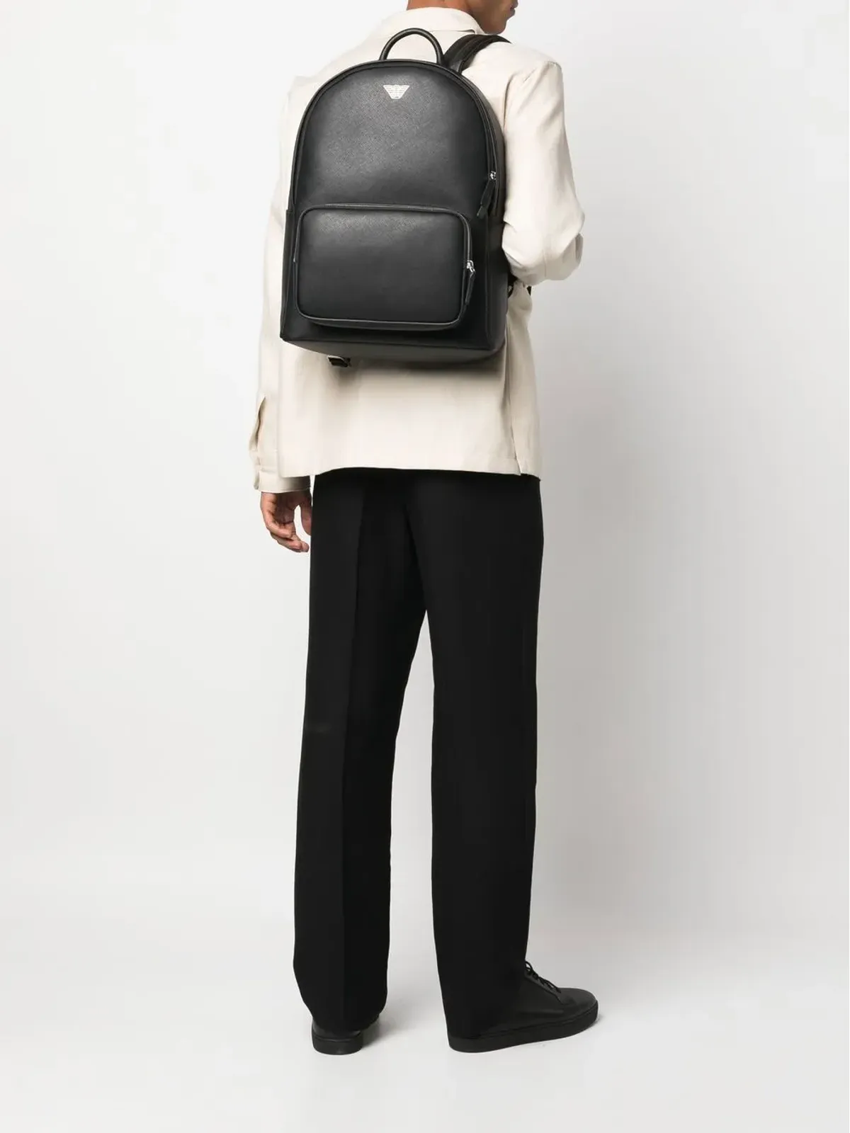Emporio Armani ロゴプリントバックパック - 画像2