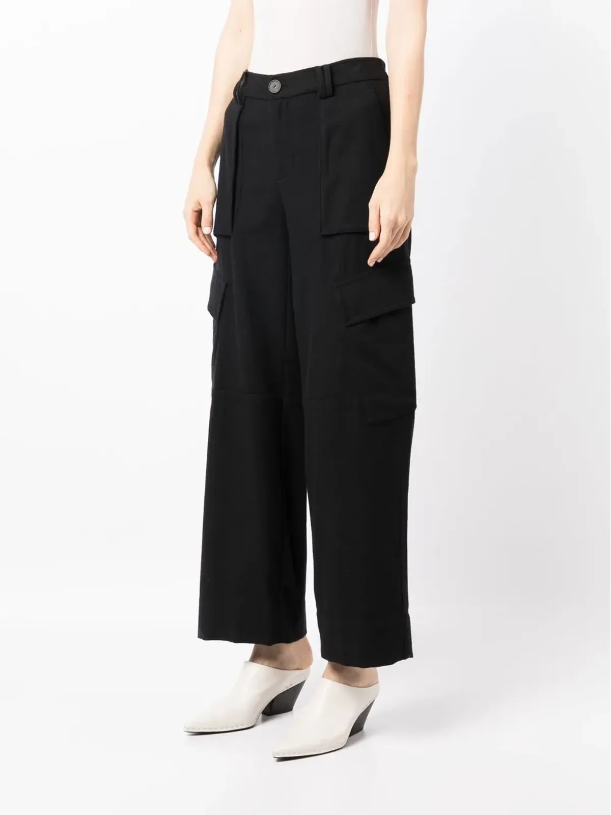 Vince flannel wide-leg trousers - Black - 画像3
