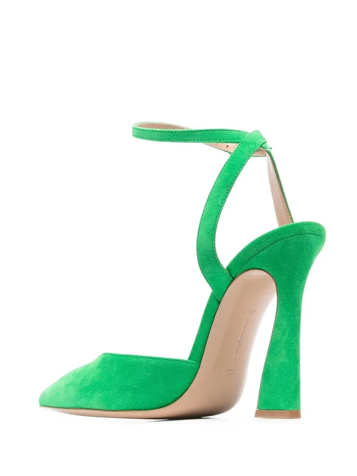 Gianvito Rossi Aura D'Orsay スエードパンプス（グリーン） - 画像3