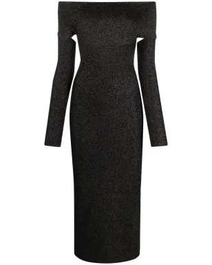 KHAITE Marisole midi dress - Black - サムネイル1