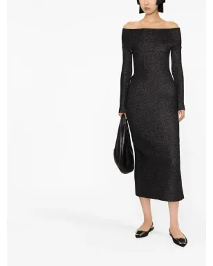 KHAITE Marisole midi dress - Black - サムネイル2