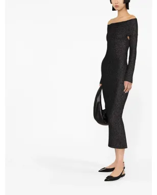 KHAITE Marisole midi dress - Black - サムネイル4