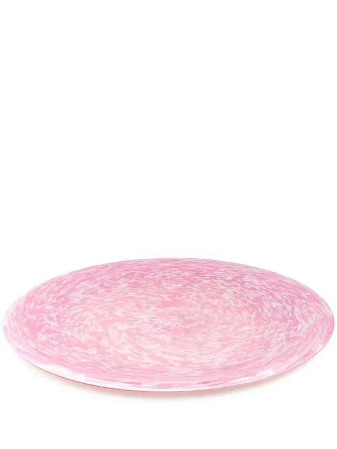 Stories of Italy Stories of Italy Macchia Murano glass large tray - Pinkの商品画像
