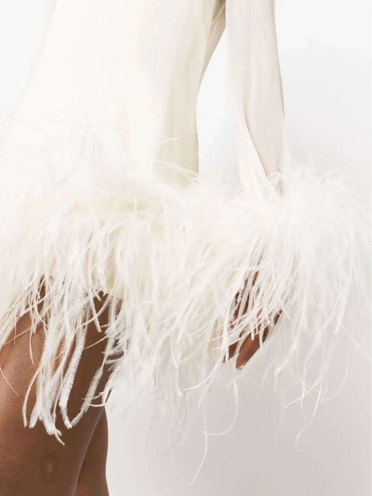 Taller Marmo Gina Spirito feather-trim minidress - 画像5