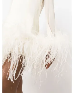 Taller Marmo Gina Spirito feather-trim minidress - サムネイル5